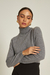 Blusa Cashmere Gola Alta Cinza