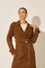 Trench Coat em Camurça Caramelo - comprar online