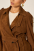 Trench Coat em Camurça Caramelo - Alba