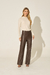 Calça Wide Leg em Couro Café - Pronta Entrega - comprar online