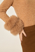 Blusa Cashmere com Punhos em Pele Caramelo - loja online