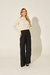 Blusa Cashmere com Punhos em Pele Branco