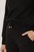 Conjunto em Moletom com Aplicação Pele Ombros Preto