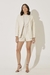Blazer Reto em Couro Creme - Pronta Entrega na internet