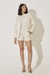 Blazer Reto em Couro Creme - Pronta Entrega - comprar online