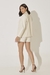 Blazer Reto em Couro Creme - Pronta Entrega na internet