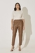 Calça Jogger em Couro Marrom - Pronta Entrega - comprar online