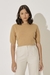 Blusa Cashmere Mangas Curtas Caramelo - Pronta Entrega na internet