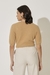 Blusa Cashmere Mangas Curtas Caramelo