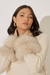 Blusa Cashmere com Punhos em Pele Bege - loja online