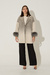 Casaco Oversized Pele nos Punhos Bicolor Cinza - comprar online