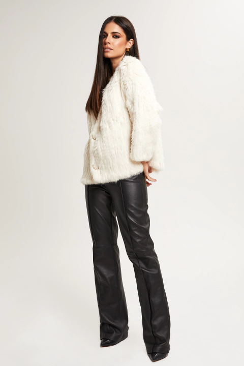 Cardigan Tricotado com Botões Off White