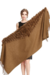 Pashmina em Lã com Pompons Caramelo - comprar online