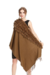 Pashmina em Lã com Pompons Caramelo
