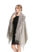 Pashmina em Lã com Pompons Cinza Claro - comprar online