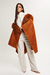 Poncho com aplicação de Pele Caramelo - Pronta Entrega - comprar online