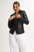 Blazer em Couro com Botões Cruzados - comprar online