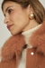 Jaqueta em Lã com Maxi Bolsos e Pele Laranja - comprar online