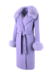 Sobretudo Tradicional com Pele Lavanda - comprar online