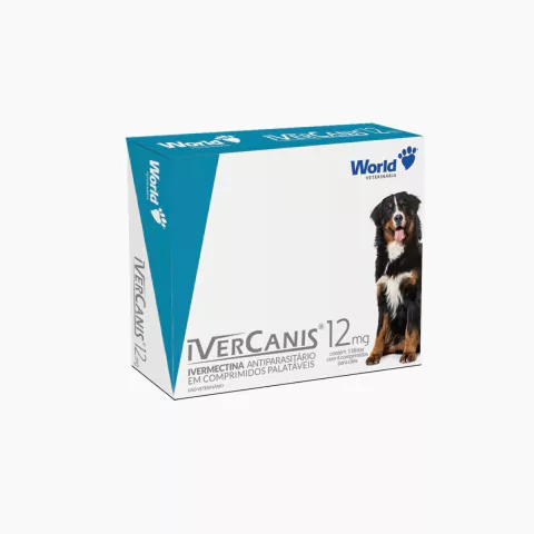 Ivercanis 12mg Antiparasitário World Cães de 60kg