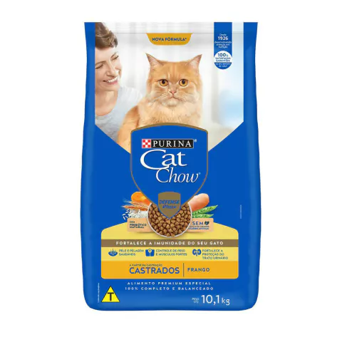 Ração Cat Chow Purina Nestle Castrados Frango 10,1 kg