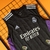 KIT DE TREINO REAL MADRID PRETO 23/24 REGATA E SHORT PERSONALIZADO