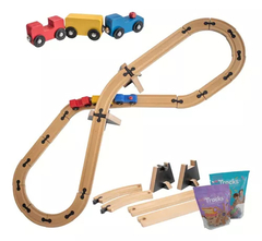 Pista de tren circuito racing con tren imantado