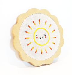 Cuadro bordado sol - comprar online
