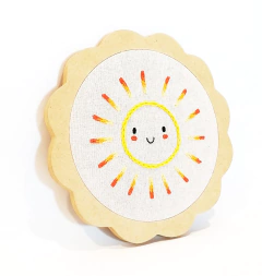 Cuadro bordado sol - comprar online