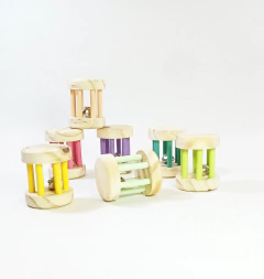 Mini sonajas colores - Tienda Ludus- Juguetes de madera