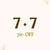 7.7 - 70% off