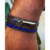 PULSEIRA DE COURO ESPADA DE OGUM PRATA/950 - comprar online