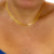 Colar Fita 2mml 45cm em Semijoia Banhado a Ouro