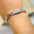Pulseira Grumet Placa Microcravejada Nano Zirconias - Semijóia Premium