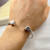Bracelete aberto Dadinho em Aço Inox