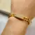 Imagem do Pulseira Grumet Placa Microcravejada Nano Zirconias Banhada a Ouro 18k