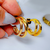 Brinco Tripla Argola Tubular Banhado a Ouro 18k