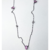 Colar Longo com Gota Rosa e Cristal - Ródio Negro