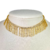 Choker Riviera com Franjas Banhada a Ouro 18k