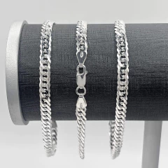 Pulseira elo duplo 5mm 21cm - comprar online