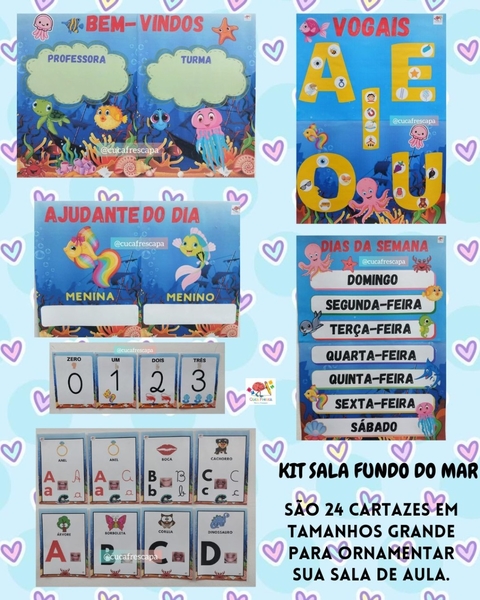 Kit sala Fundo do Mar