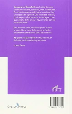 Yo quería ser Elena Solís Libro Nuevo - comprar en línea