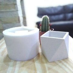 Molde de Silicone de Vaso Geométrico Ref 155