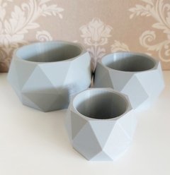Molde de Silicone de Vaso Geométrico Ref 084