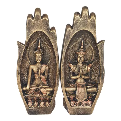 Molde De Silicone Casal Mãos Buda para suporte de Livros, kit c/2moldes Ref789