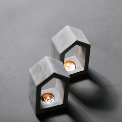 Molde De Silicone Para Porta Velas Casa Ref742 - comprar online