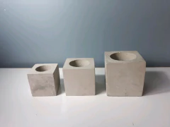 Kit com 3 moldes cubos com cilindros internos P M G