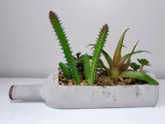 Molde De Silicone Para Vaso De Concreto Garrafa - comprar online