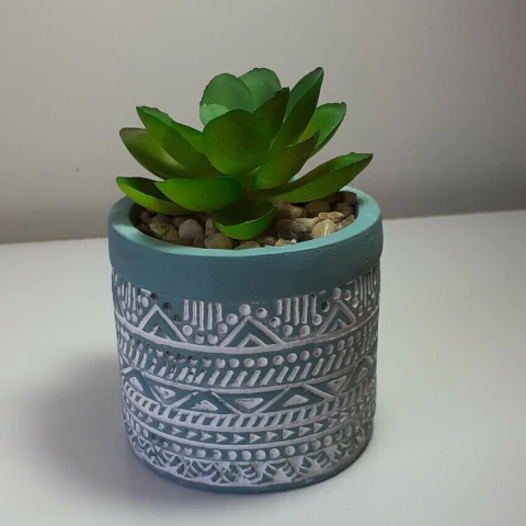 Molde De Silicone Para Vaso de Concreto, Vela ou Resina Ref 555