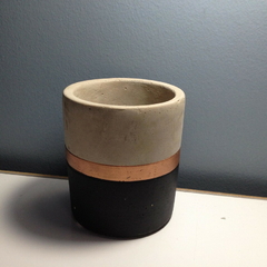 Molde De Silicone para Vaso Cilindrico com faixa